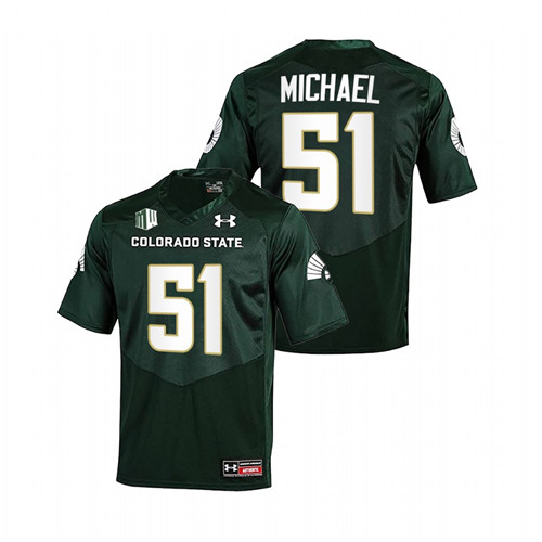 Justin Michael Colorado State Rams Green 2022 College Football Jersey