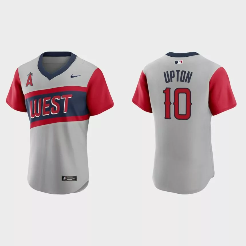 Justin Upton Los Angeles Angels 2021 Little League Classic Road Authentic Jersey – Gray