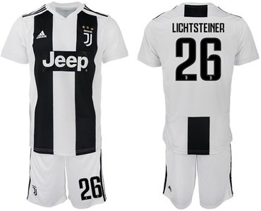 Juventus #26 Lichtsteiner Home Soccer Club Jersey