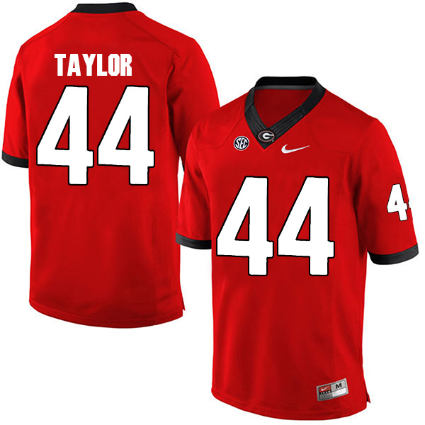 Juwan Taylor Georgia Bulldogs Men's Jersey - #44 NCAA Red Limited Home
