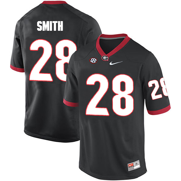KJ Smith Georgia Bulldogs Men's Jersey - #28 NCAA Black Limited Home