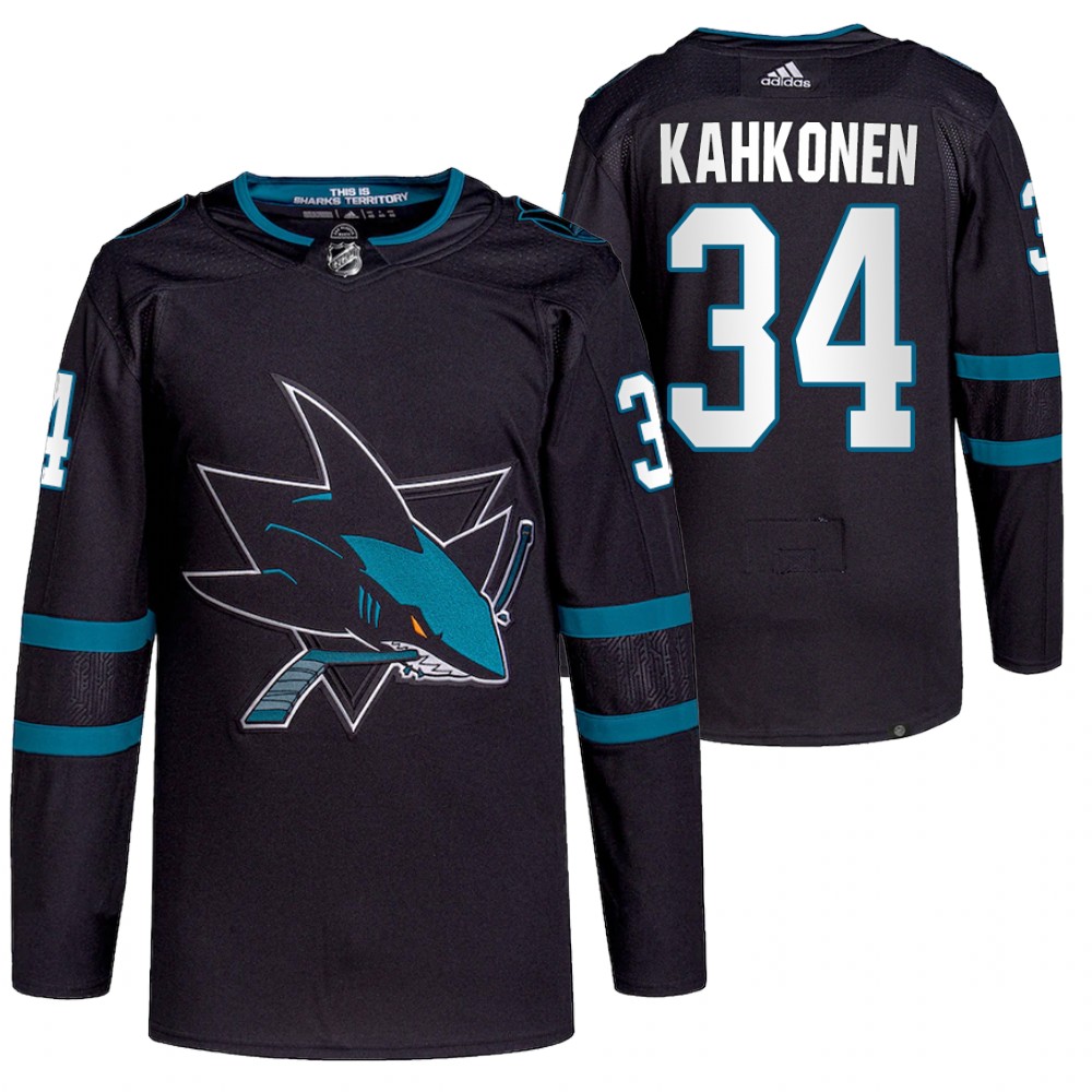 Kaapo Kahkonen San Jose Sharks Black Alternate Primegreen Authentic Pro Jersey