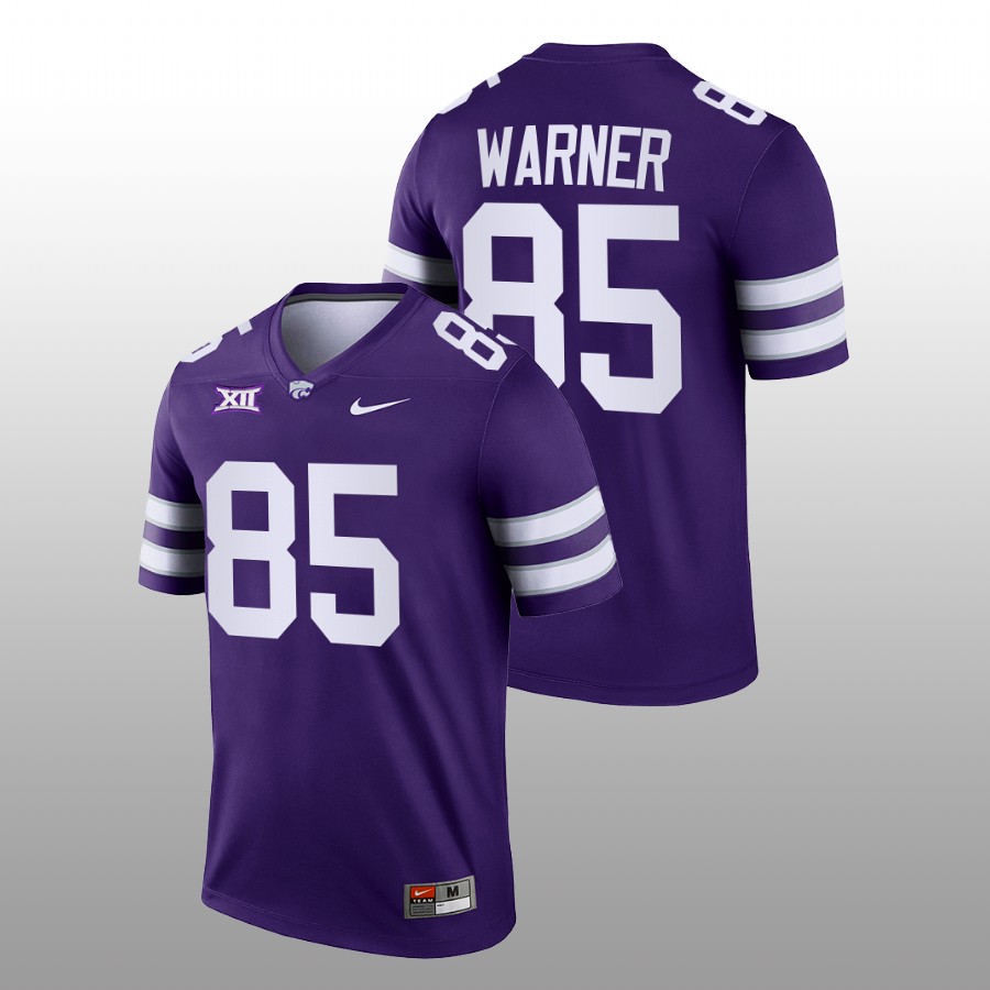 Kade Warner Kansas State Wildcats Purple 2022-23 College Football Jersey