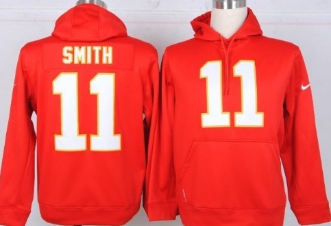 Kansas City Chiefs #11 Alex Smith Red Nike Hoody