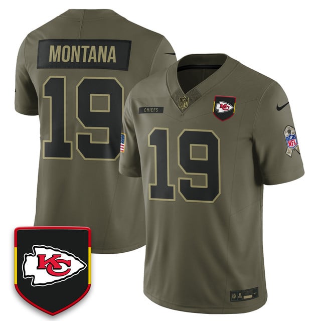 Kansas City Chiefs 2025 Salute to Service Limited Jersey #19 Joe Montana