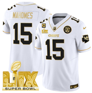 Kansas City Chiefs Super Bowl LIX Patch Vapor Limited   Jersey - All Stitched  Patrick Mahomes 15