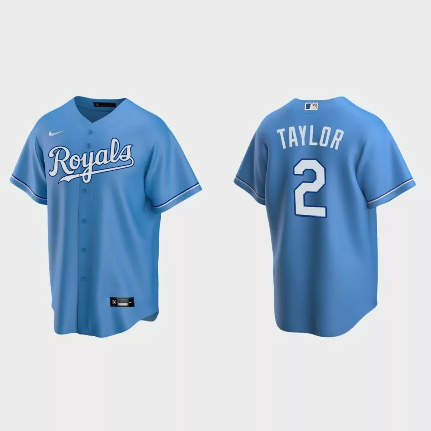 Kansas City Royals #2 Michael A. Taylor Replica Alternate Jersey – Light Blue