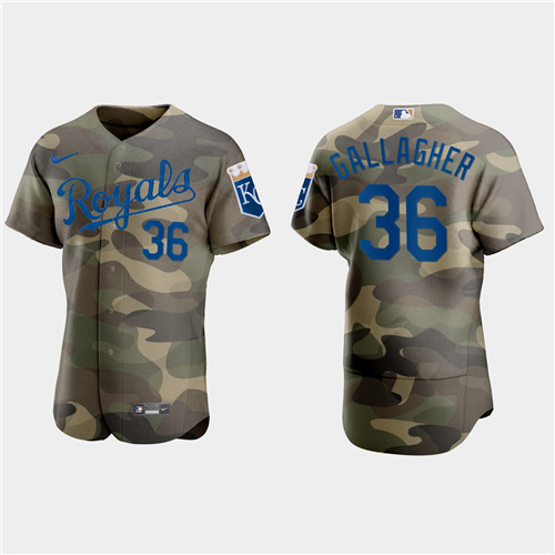 Kansas City Royals #36 Cam Gallagher Men's Nike 2021 Armed Forces Day Authentic MLB Jersey -Camo