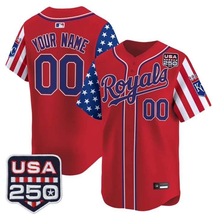 Kansas City Royals America 250 Edition Vapor Premier Limited Custom Jersey RED