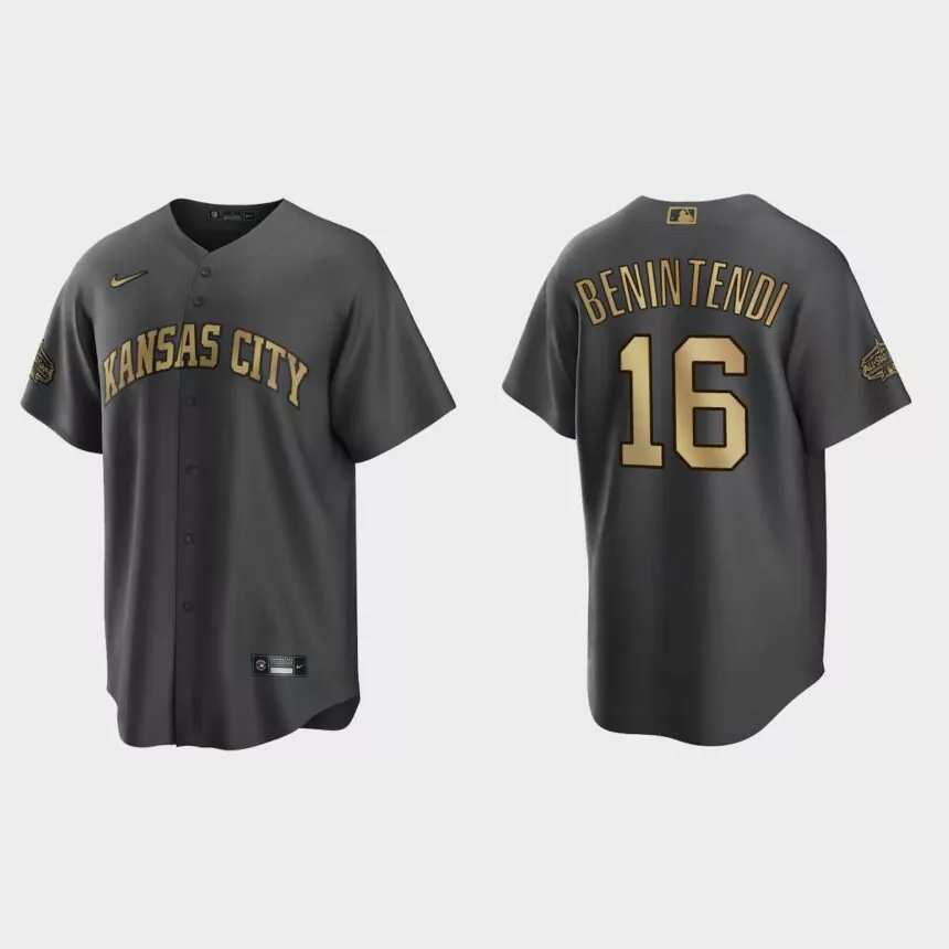 Kansas City Royals Andrew Benintendi 2022 MLB All-Star Game Replica Jersey – Charcoal