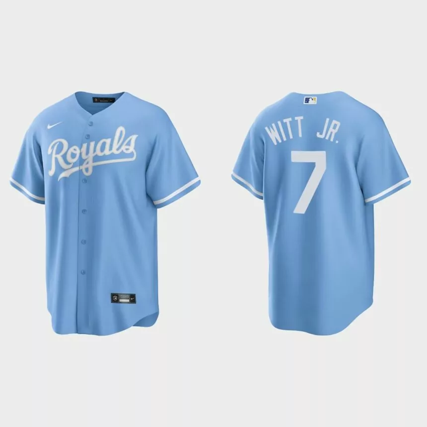 Kansas City Royals Bobby Witt Jr. Replica Alternate Jersey – Light Blue