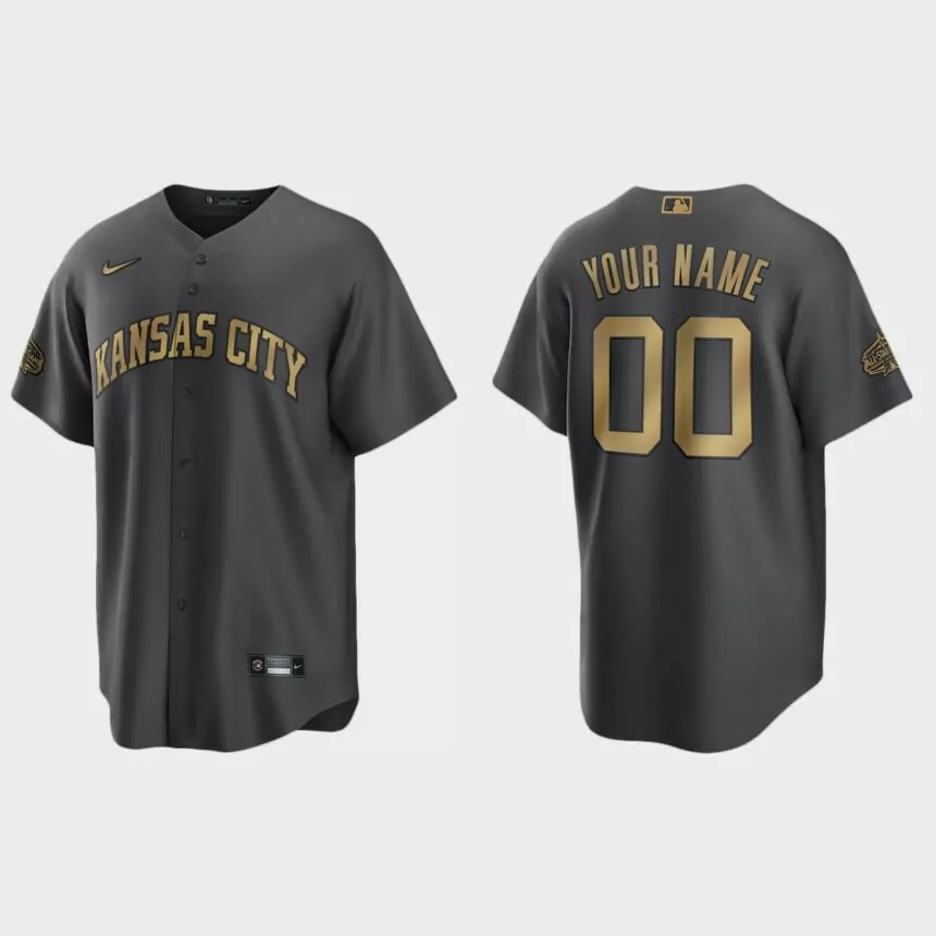 Kansas City Royals Custom 2022 MLB All-Star Game Replica Jersey – Charcoal
