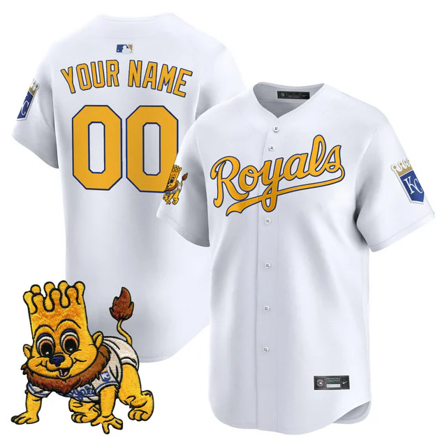 Kansas City Royals Sluggerrr Patch Vapor Premier Limited Custom Jersey WHITE.webp