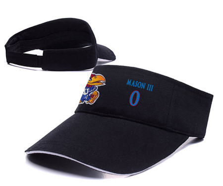 Kansas Jayhawks 0 Frank Mason III Black College Basketball Adjustable Visor