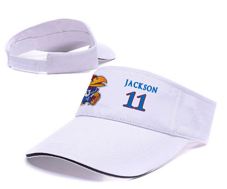 Kansas Jayhawks 11 Josh Jackson White College Basketball Adjustable Visor