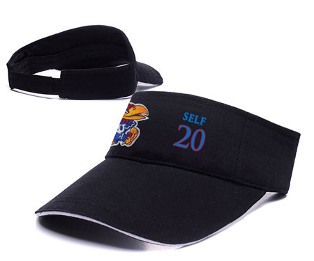 Kansas Jayhawks 20 Tyler Self Black College Basketball Adjustable Visor
