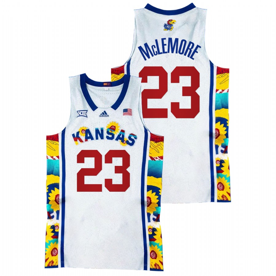 Kansas Jayhawks Ben McLemore Sunflower Showdown White Basketball Jersey Men
