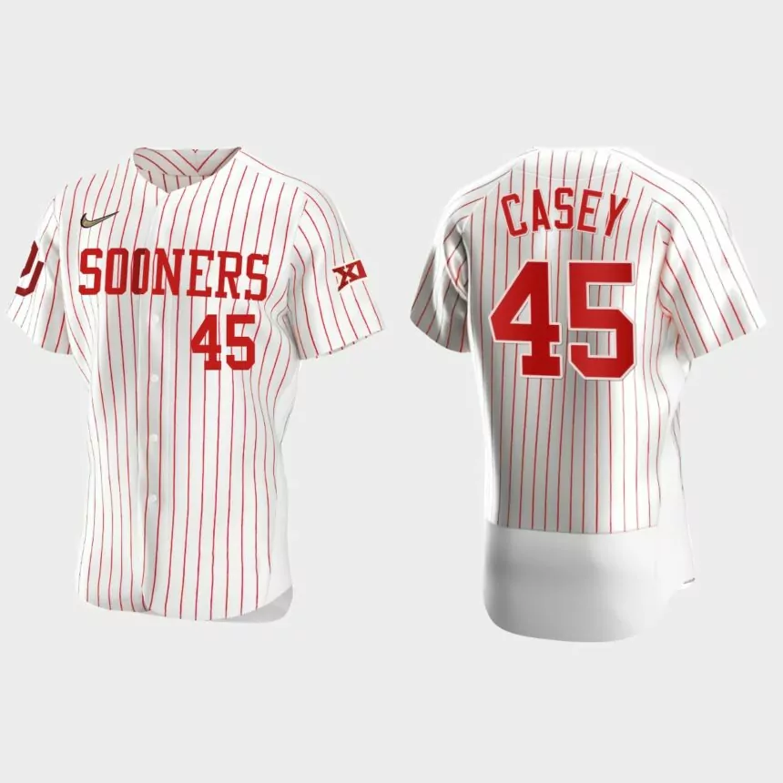 Keller Casey Oklahoma Sooners 2021 Vapor Prime College Baseball Jersey – White