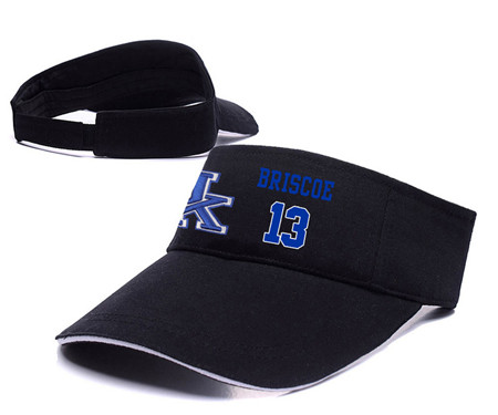 Kentucky Wildcats 13 Isaiah Briscoe Black College Basketball Adjustable Visor