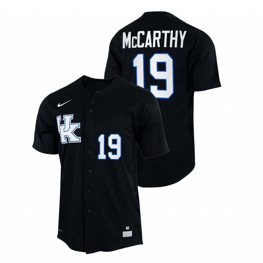 Kentucky Wildcats Nolan McCarthy Men Black College Baseball Jersey