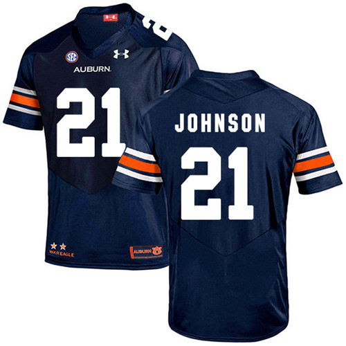 Kerryon Johnson Auburn Tigers Men's Jersey - #21 NCAA Navy Blue Stitched Authentic