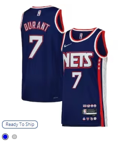 Kevin Durant Brooklyn Nets Nike Swingman Player Jersey - City Edition - Blue