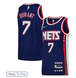 Kevin Durant Brooklyn Nets Nike Swingman Player Jersey - City Edition - Blue1