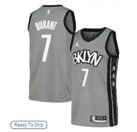 Kevin Durant Brooklyn Nets Nike Swingman Player Jersey - Statement Edition - Gray 1