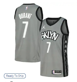 Kevin Durant Brooklyn Nets Nike Swingman Player Jersey - Statement Edition - Gray
