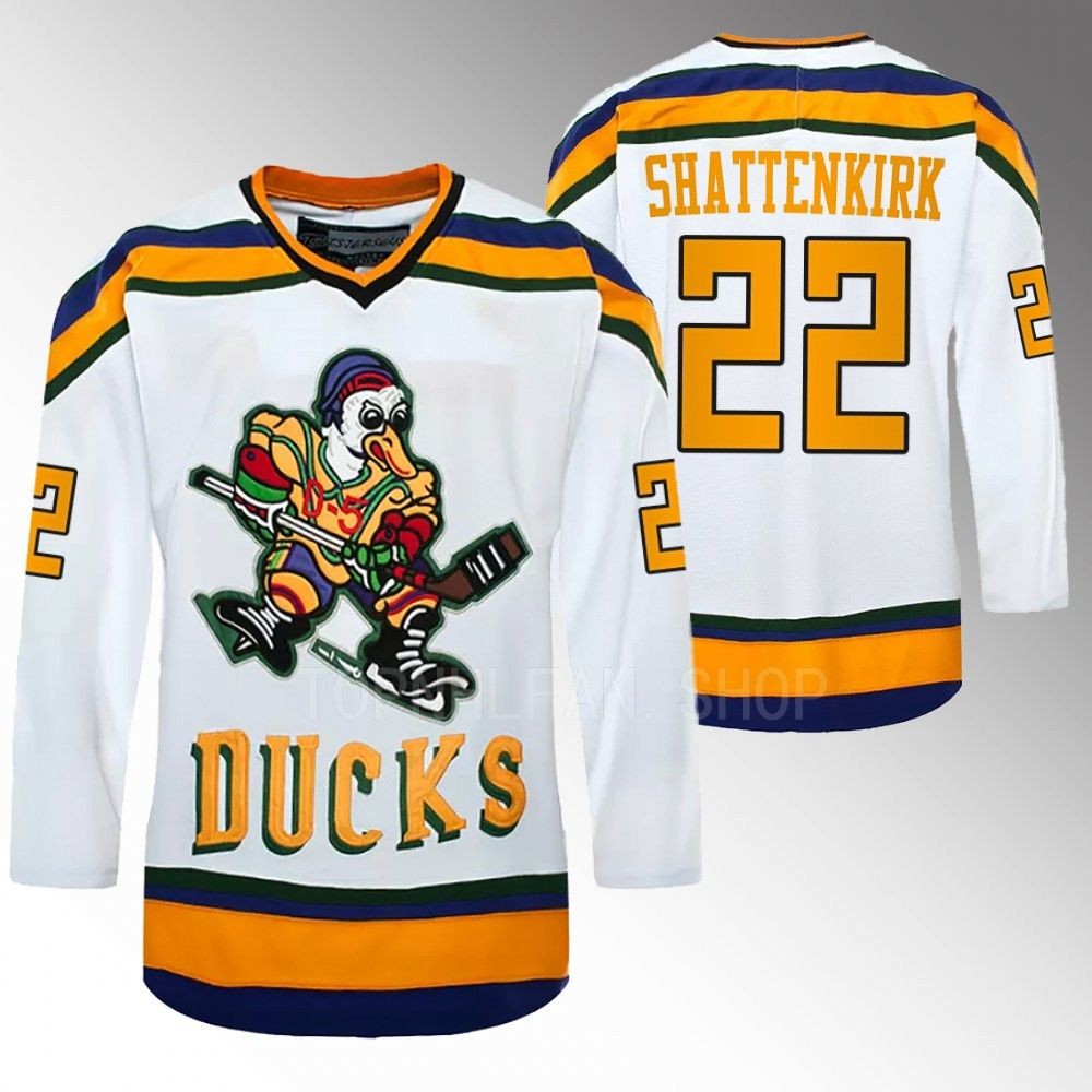 Kevin Shattenkirk Ducks The Mighty Ducks Jersey White ice Hockey