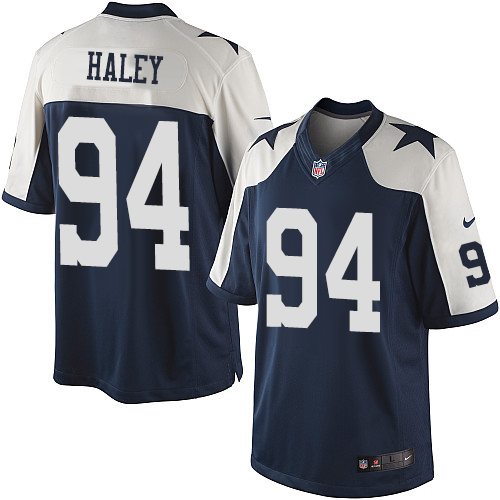 Kid's Nike NFL Dallas Cowboys Retired Player #94 Charles Haley Navy Blue Thanksgiving Alternate