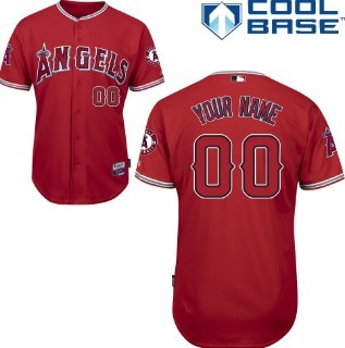 Kids LA Angels of Anaheim Customized Red Jersey