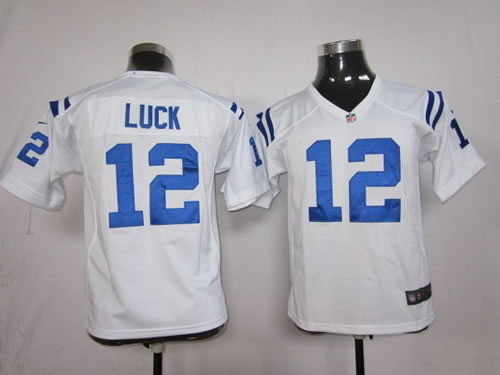 Kids NEW Indianapolis Colts #12 Andrew Luck White NEW NFL Jerseys