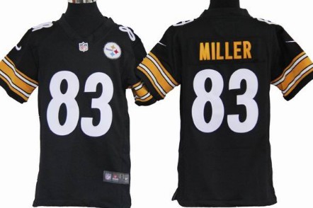 Kids Nike NFL Game Jersey Pittsburgh Steelers #83 Heath Miller Black