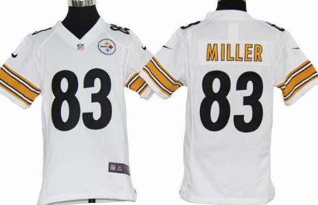 Kids Nike NFL Game Jersey Pittsburgh Steelers #83 Heath Miller White