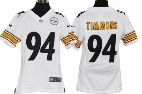 Kids Nike NFL Game Jersey Pittsburgh Steelers #94 Lawrence Timmons White
