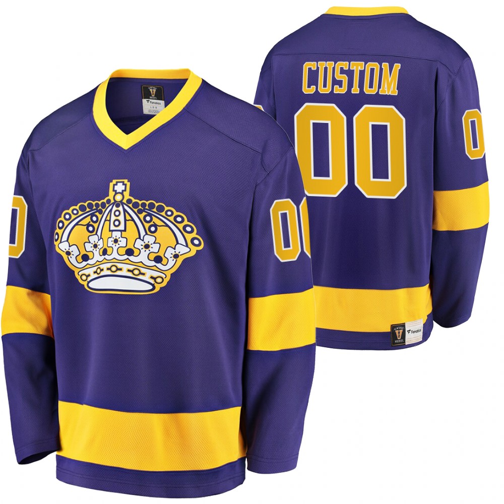 Kings #00 Custom Purple Heritage Premier Breakaway Jersey