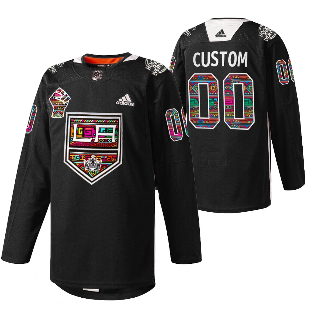 Kings Custom 2022 Black History Month Black Warmup Jersey