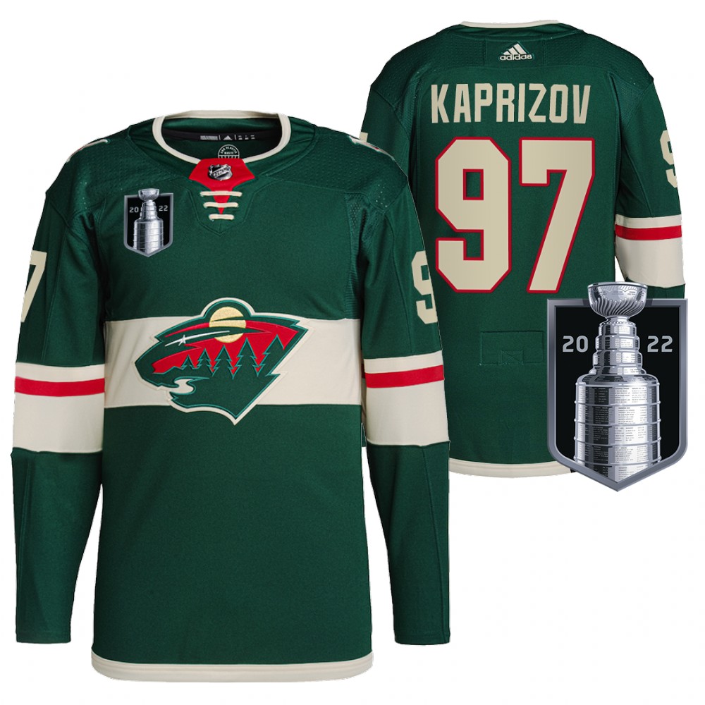 Kirill Kaprizov Jersey Minnesota Wild 2022 Stanley Cup Playoffs Green Authentic Pro