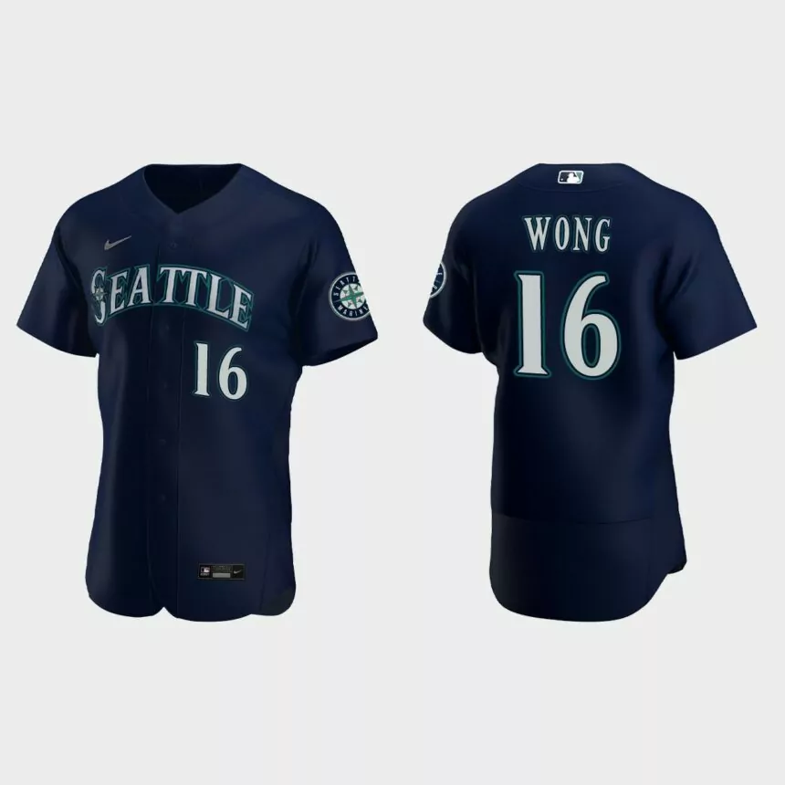 Kolten Wong Seattle Mariners Authentic Jersey – Navy