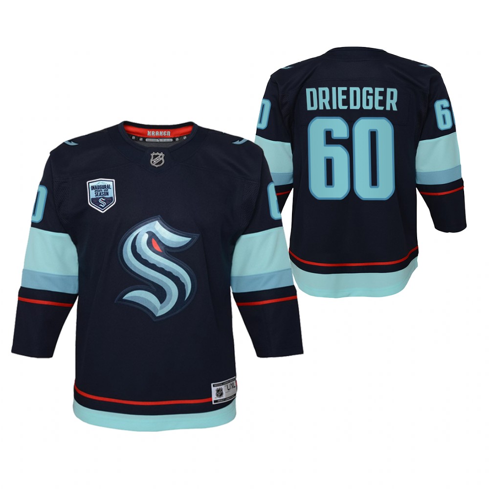 Kraken Chris Driedger 2021-22 Preseason Patch Jersey Youth Open Win