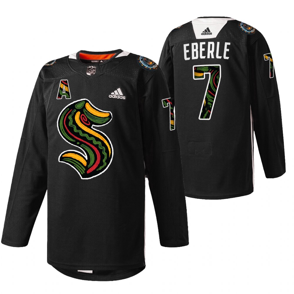 Kraken Jordan Eberle Black History Month 2022 Black Limited Edition Jersey