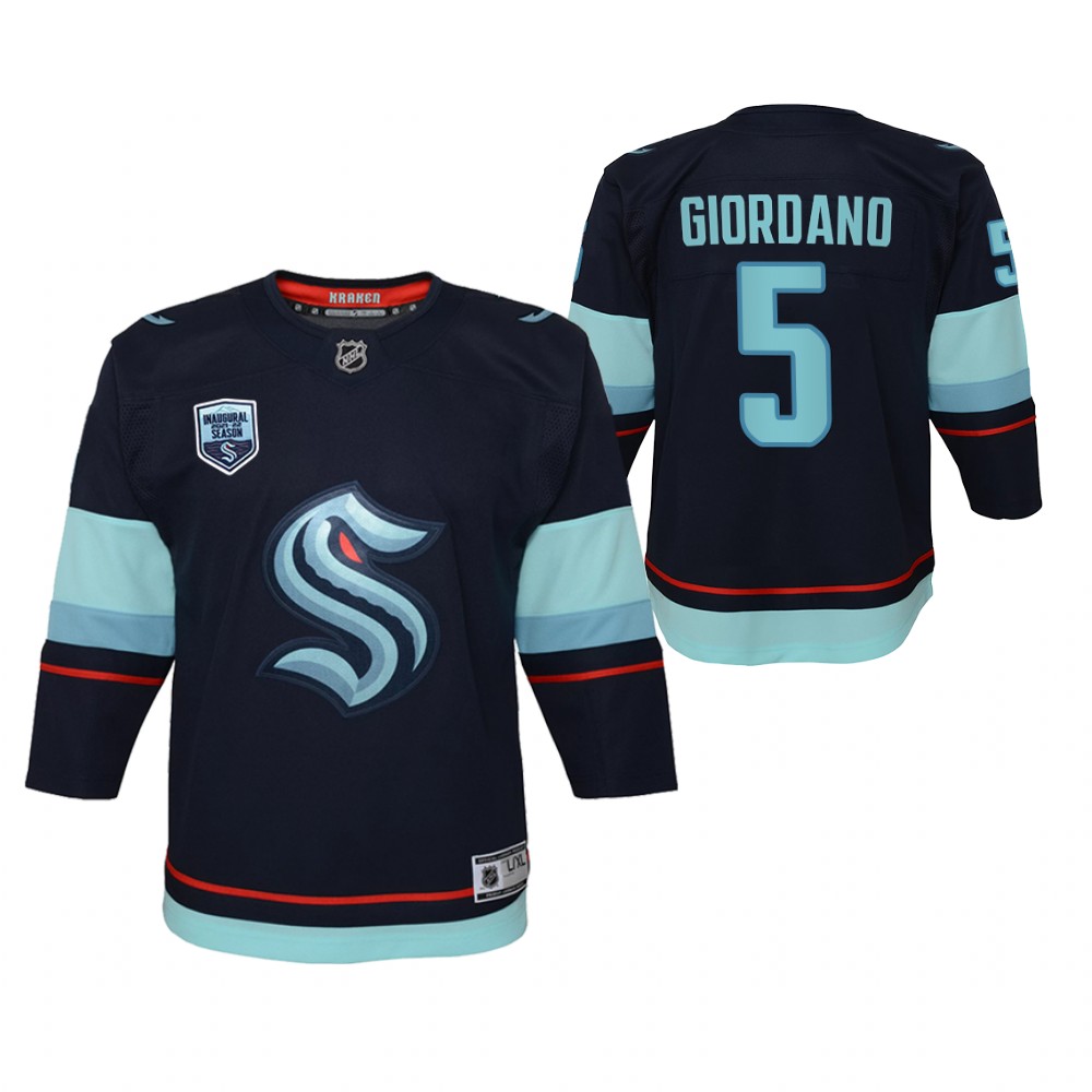 Kraken Mark Giordano 2021-22 Preseason Patch Jersey Youth Open Win
