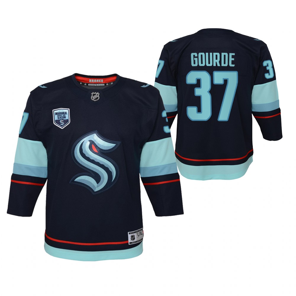 Kraken Yanni Gourde 2021-22 Preseason Patch Jersey Youth Open Win