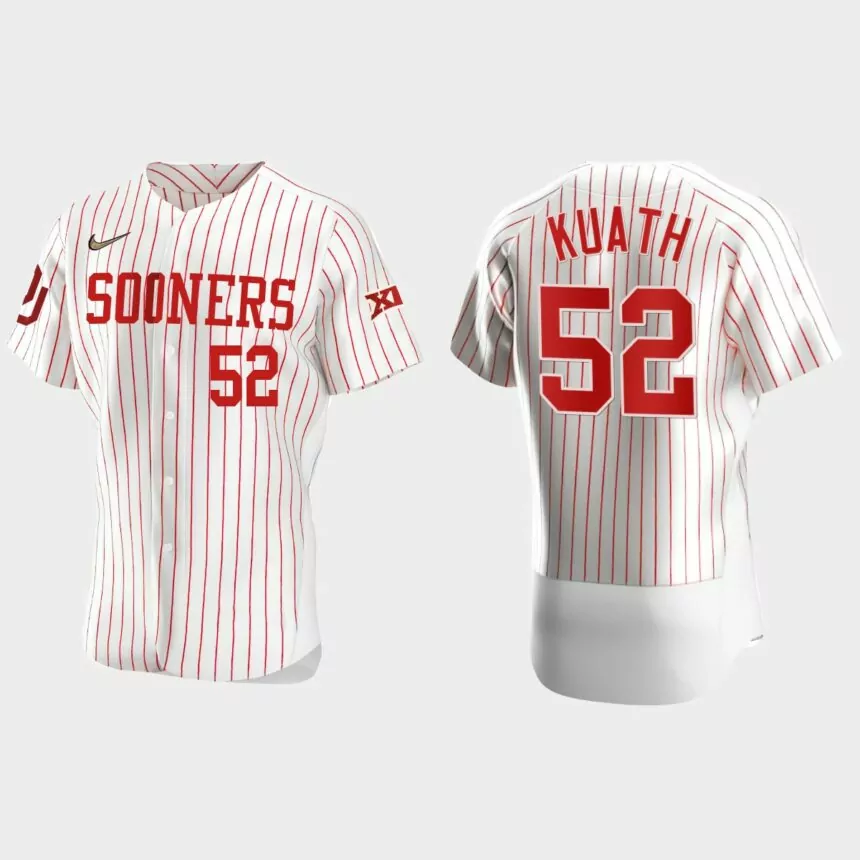 Kur Kuath Oklahoma Sooners 2021 Vapor Prime College Baseball Jersey – White