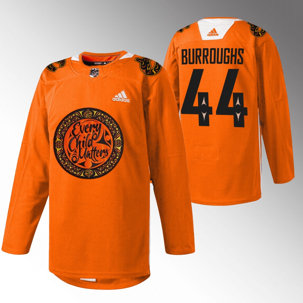 Kyle Burroughs Vancouver Canucks National Day for Truth and Reconciliation Orange 2022 Jersey Warmup