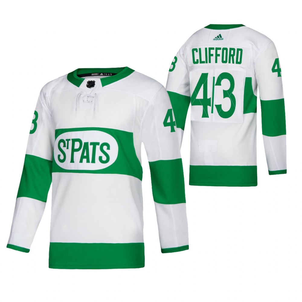 Kyle Clifford 2022 St. Pats Maple Leafs White #43 Jersey