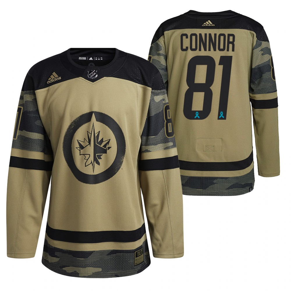 Kyle Connor Jersey Winnipeg Jets Canadian Armed Force Camo 2021 CAF Night