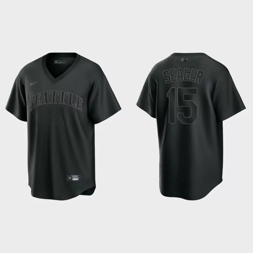 Kyle Seager Seattle Mariners Pitch Black Fashion Replica Jersey – Black