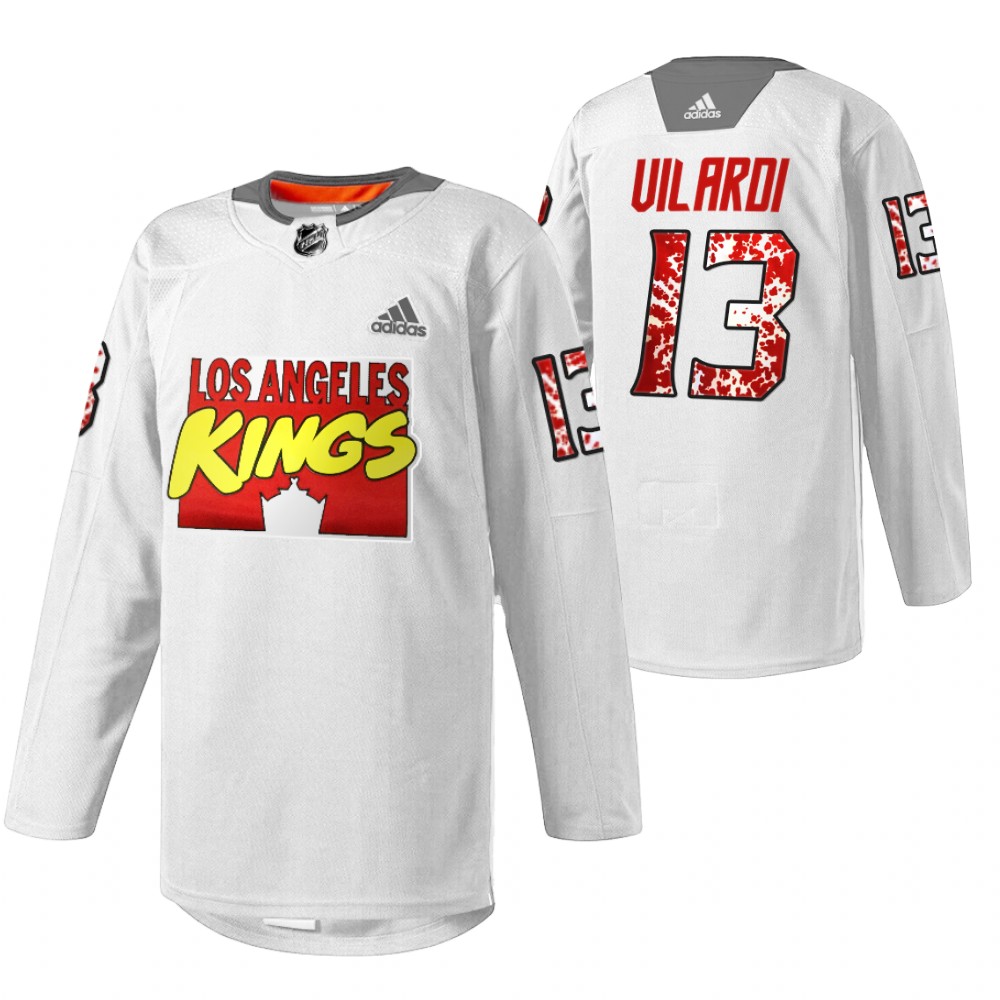 LA Kings Gabriel Vilardi 2022 Marvel Super Hero Night White Special Warmup Jersey